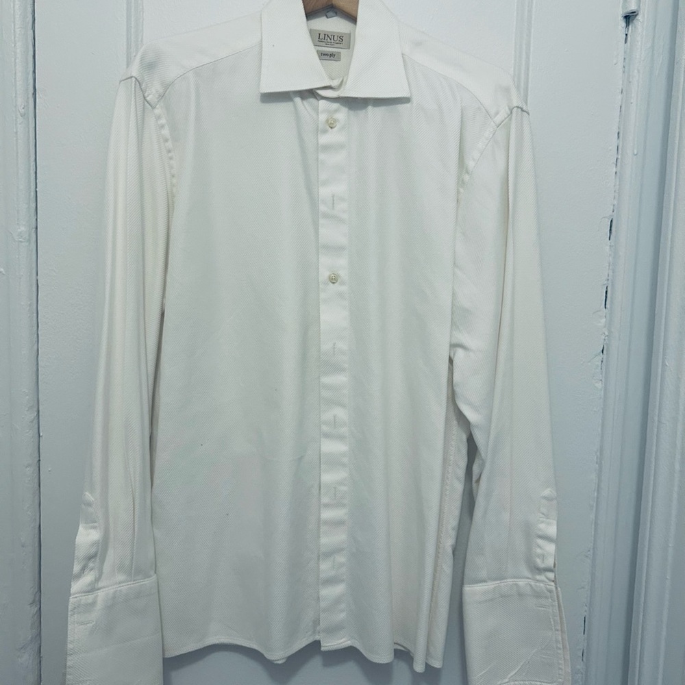 Classic Men's White Dress Shirt by